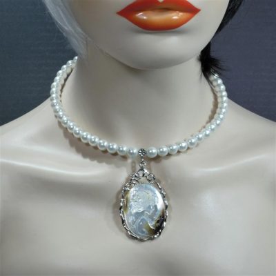 Колие с перли и седеф №3346